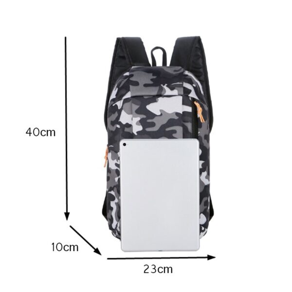 10LOutdoor Sports Lightweight Camouflage Waterproof Travel Mountaineering Bag Zipper Adjustable Belt Camping Men Ladies Children - Image 6