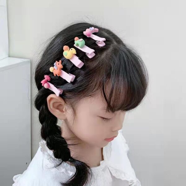 10Pcs Set Baby Hair Clips Cartoon Bows Flower Girls Hairpins Sweet Children Clips Barrettes Baby Hair Accessories - Image 2