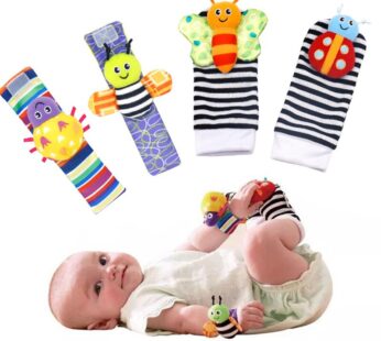 1PCS Baby Rattle Toys Baby Watch Strap Animals Wrist Rattle Foot Finder Socks 0~12 Months for Infant Boy Girl Newborn Gift