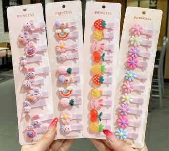 30Pcs Set Baby Hair Clips Cartoon Bows Flower Girls Hairpins Sweet Children Clips Barrettes Baby Hair Accessories