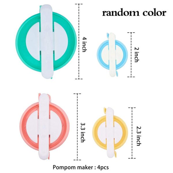 4 Sizes Portable Pompom Maker Essential Pom-pom Maker Fluff Ball Weaver Needle Craft Homen DIY Knitting Wool Home Tools - Image 6