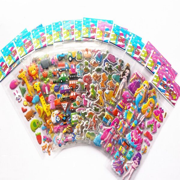 40 Mixed Packs Kids Stickers Puffy Bulk Stickers for Girl Boy Birthday Gift Scrapbooking Animals Cartoon - Image 3