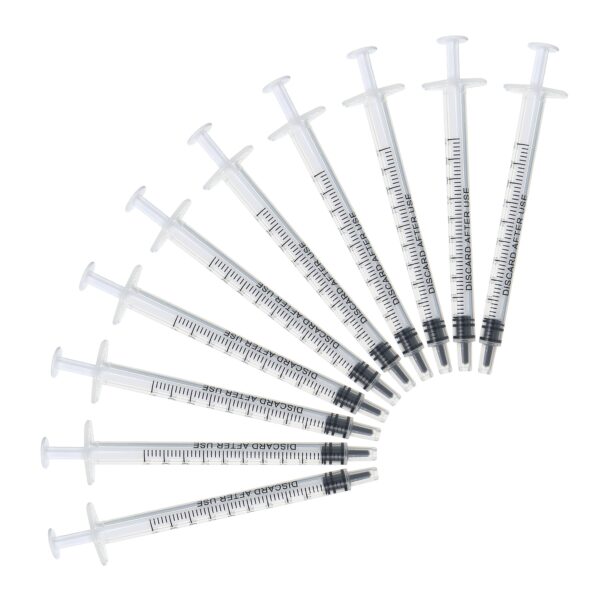 50PCS , Plastic Syringe 1ml Disposable Syringes Without Needle Use For Scientific Lab, Measurement and Dispensing Industrial - Image 2