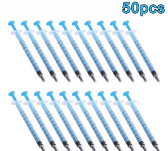 50PCS , Plastic Syringe 1ml Disposable Syringes Without Needle Use For Scientific Lab, Measurement and Dispensing Industrial