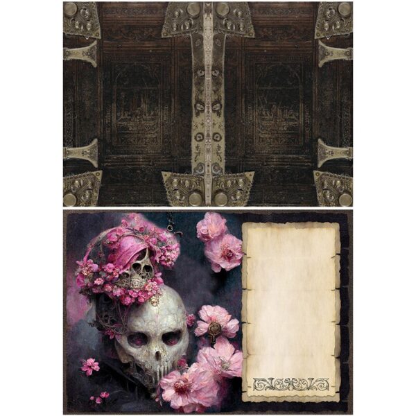 8sheets 30pcs Large Gothic Romantic Materials Sticker Diy Computer Stickers for Water Bottle Arts Crafts - Image 5