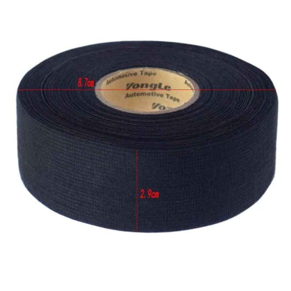 A Roll 25M Adhesive Cloth Fabric Tape Cable Looms Wiring Harness For Car Auto Black Wiring Harness - Image 3