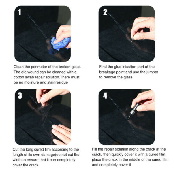 Automotive Glass Nano Repair Glue Fluid Car Windshield Repair Resin Cracked Glass Repair Kit Glass Corrector Car Crack Repairing - Image 5