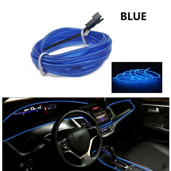 Car Environment El Wire LED USB Flexible Neon Interior Lights Assembly RGB Light For Automotive Decoration Lighting Accessories - Image 5
