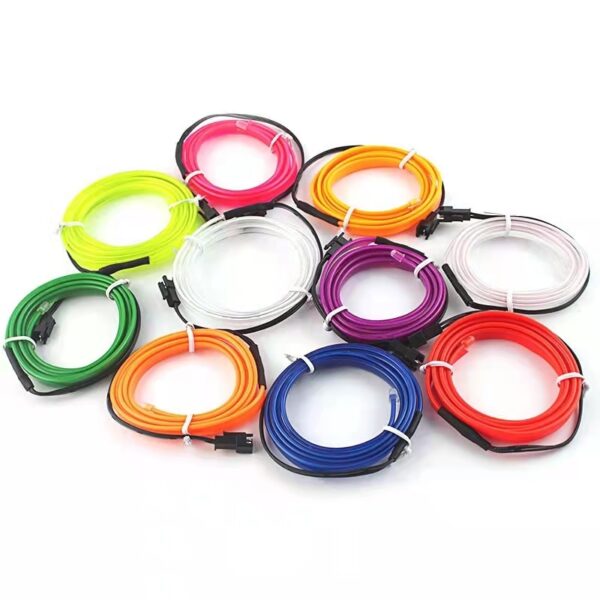 Car Environment El Wire LED USB Flexible Neon Interior Lights Assembly RGB Light For Automotive Decoration Lighting Accessories - Image 4