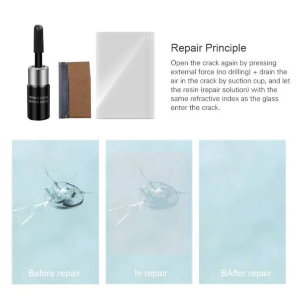 Car Windshield Crack Repair Kit Nano Fluid Filler for Star Shaped Crack Scratch Remover Automotive Glass Nano Repair Fluids - Image 2