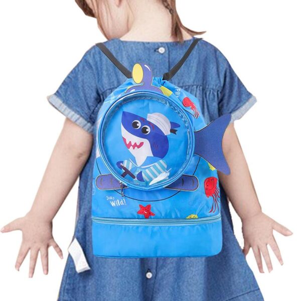 Children Waterproof Swimming Bag Wet and Dry Separation Kids Backpack Lightweight Cute Kid Beach Sports Storage Backpack 2 Sizes
