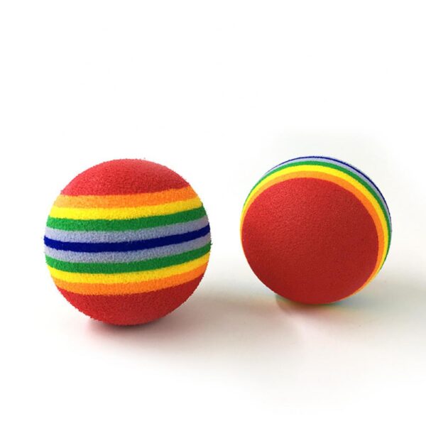 Colorful Cat Toy Ball Interactive Cat Toys Play Chewing Rattle Scratch Natural Foam Ball Training Pet Supplies - Image 3