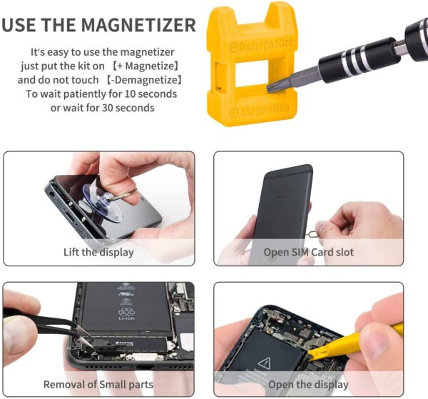 Computer Repair Kit 115 in 1 Magnetic Laptop Screwdriver Kit Precision Screwdriver Set Small Impact Screw Driver Set with Case - Image 2