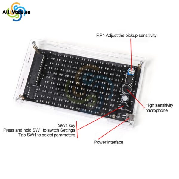 DIY Soldering Project Spectrum USB Mini Electronic Display Sound Activated Home Stereo Speaker DIY Kits for Leaning Soldering - Image 2