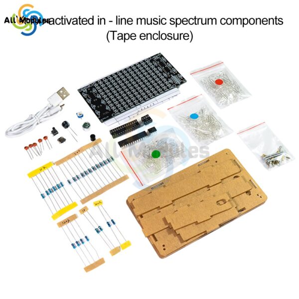 DIY Soldering Project Spectrum USB Mini Electronic Display Sound Activated Home Stereo Speaker DIY Kits for Leaning Soldering - Image 5