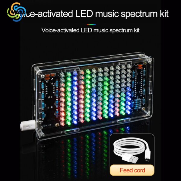 DIY Soldering Project Spectrum USB Mini Electronic Display Sound Activated Home Stereo Speaker DIY Kits for Leaning Soldering - Image 6