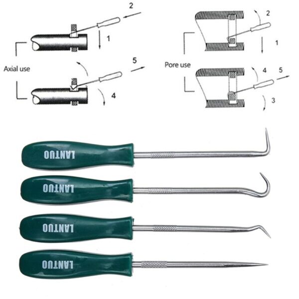 Hand Tool Set 135mm Car Auto Vehicle Oil Seal Screwdrivers Set O-Ring Seal Gasket Puller Remover Pick Hooks Repair Tool for home - Image 2