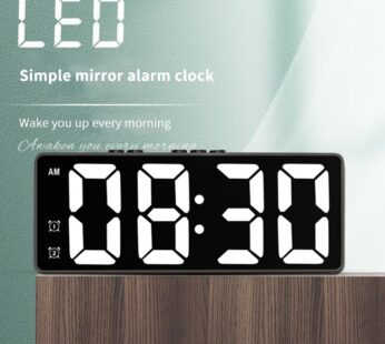 LED Mirror Table Clock Digital Alarm Snooze Display Time Desktop Electronic Table Clocks Desktop Clock