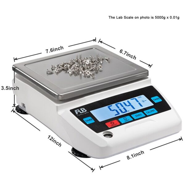 Lab Scale .01g Precision Electronic Balance Industrial Shipping Weighing Counting Scale Scientific Scale Jewelry Scale Rang2-5kg - Image 6