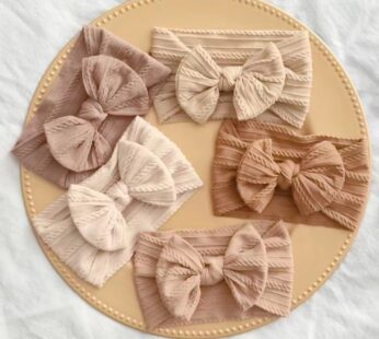 Lovely Newborn Baby Headband For Girls Elastic Knit Children Turban Baby Bows Soft Nylon Kids Headwear Hair Accessories