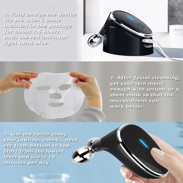 Microcurrents Face Massager Beauty Tools Roller For Skin Care Lifting Skin Tightening Wrinkle Removal Personal Care Home Devices - Image 5