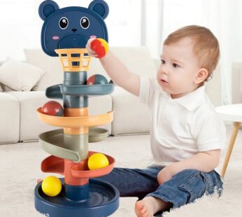 Montessori Baby Toy Rolling Ball Tower Montessori Educational Games For Babies Stacking Track Baby Development Toys 1 2 3 Years