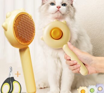 Pet Grooming Needle Brush Magic Massage Comb Hair Remover Pets General Supplies with Pet Nail Clippers For Cat Dog Cleaning Care