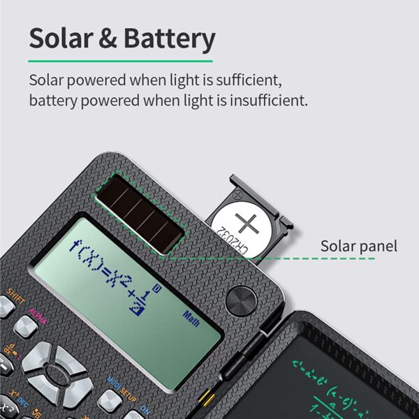 Solar Scientific Calculator with LCD Notepad 417 Functions Professional Portable Foldable Calculator for Students Upgraded 991ES - Image 6